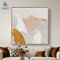 Peinture à l'huile abstraite aux tons pastel sur toile, style Art Déco, fonctionnelle, à suspendre, nature morte, décoration murale pour la maison