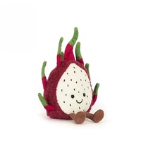 Jelly Cat British voor New Fun White Heart Dragon Fruit Handpop Speelgoed PP Katoen Materiaal Algemeen cadeau