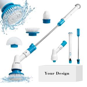 0728 Hot 360 Degree Cordless Spin Scrubber Rechargeable Automatic <b>Floor</b> <b>Machine</b> 3 Replacement Heads <b>Cleaning</b> Brush - Product Image 2