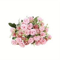 20 tiges de carnations lilas artificielles en soie, style rustique et frais, pour la décoration, la photographie, les mariages et les arrangements floraux