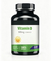 Suplemento Vegano de Calcio 500 con Vitamina D3 y K2, Colágeno Plus, Cápsulas de 1000 UI, 50000 UI de Vitamina D