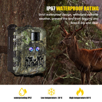 Caméra de chasse extérieure pour sentiers de faune, sans flash, double capteur, vision nocturne FHD 1080P, double objectif CMOS, étanche IP67, 30MP