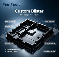 Plastic Custom Blister Packaging for Watch, Clear Clamshell with Tray and Euro Hole