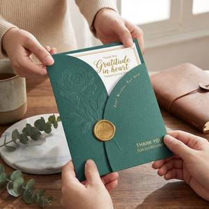 Invitation de <span class=keywords><strong>mariage</strong></span> de luxe élégante et personnalisée, couleur sur mesure, avec estampage et gaufrage, enveloppe incluse, support petite quantité, prix usine - Product Image 6