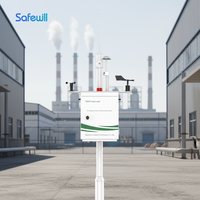 Safewill - Dispositivos de Monitoreo de Calidad del Aire Exterior al por Mayor, Sistema de Monitoreo en Línea de Polvo PM2.5/PM10/TSP, Clasificación IP54, 4G LTE EPA