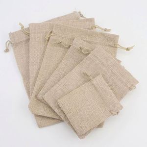Bolsas de Yute con Cordón de Hueso de Lino, al por Mayor, para Coleccionables, Joyería, Accesorios, Juguetes y Regalos - Directo de Fábrica - Product Image 1