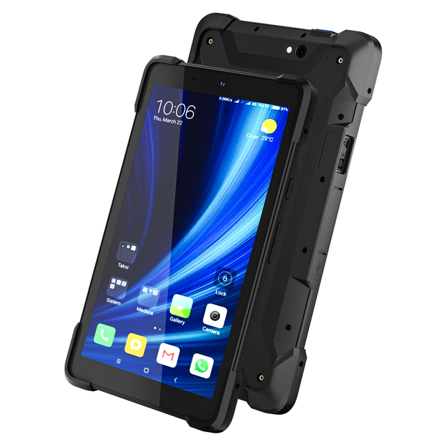 10.1-Inch Waterproof Rugged Tablet PC 10000mAh Battery 4G LTE Android Industrial Biometric NFC MTK Octa Core Handheld Device