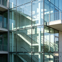 Système de façade mur-rideau à verre structurel haute résistance, système araignée, verre trempé triple isolant à faible teneur en fer, prix