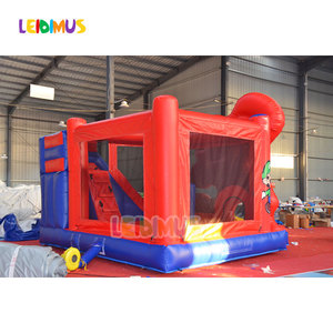 Château <span class=keywords><strong>Gonflable</strong></span> Commercial <span class=keywords><strong>Mario</strong></span> pour Enfants avec Toboggan, Combiné Maison de Rebond Bande Dessinée, avec Souffleur d'Air - Product Image 4