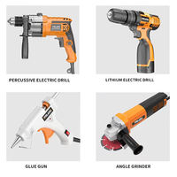 Kit de perceuse électrique multifonctionnelle avec batterie au lithium, garantie 1 an, pour travaux industriels, rénovation domestique, bricolage, entretien quotidien, OEM, coffret rigide