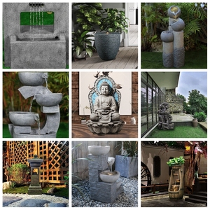 Decoración de jardín chino, fuente de agua grande para exteriores - Product Image 6
