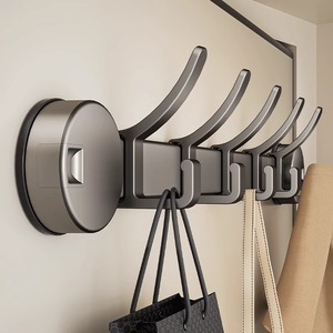 ตะขอแขวนสุญญากาศ Shu Zheng แบบ 5 ตะขอ ดีไซน์ทันสมัย ติดตั้งง่าย ตะขอแขวนผนังสำหรับแขวนเสื้อคลุมในห้องน้ำ ไม่ต้องเจาะ - Product Image 1