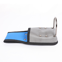 Sacoche de ceinture portable étanche Series Pro 1 OEM, gris/bleu fluorescent, porte-marteau, polyester 600D/1680D, garantie 3 ans