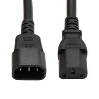 Câble d'extension d'alimentation CA robuste IEC C14 vers C13 pour alimentation de moniteur PC, serveur, UPS 10A 250V H05VV-F Fil de cuivre