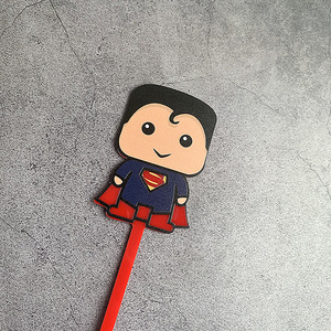 ตัวตกแต่งเค้กอะคริลิคฮีโร่รุ่น Q แบบน่ารัก น้ำผึ้งและรสหวาน สำหรับตกแต่งเค้กวันเกิดซูเปอร์ฮีโร่ขนาดเล็ก - Product Image 2