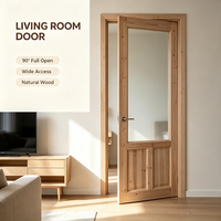 Puerta Interior de Vidrio con Marco Elegante y Material Antimoho para Decoración de Lavandería Urbana