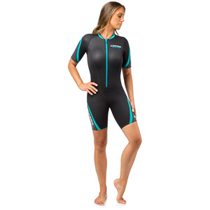 CRESSI PLAYA Lady Shorty muta modello personalizzato 2.5mm di spessore nero/acquamarina L/4 dimensioni tessuto materiale XLV4460 - Product Image 1