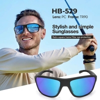 Lunettes de soleil de pêche HB-529, verres polarisés, monture en silicone, revêtement anti-rayures, protection UV, style flottant pour les surfeurs