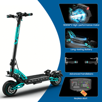 Trottinette électrique pliable puissante 1900W à double moteur, longue autonomie, compacte, pour les déplacements en ville
