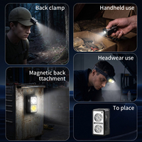 Senter Kepala Magnetik dengan Layar Baterai Digital dan Sensor Gelombang, Lampu Kepala Isi Ulang untuk Memancing, Perbaikan, dan Pekerjaan Malam Hari