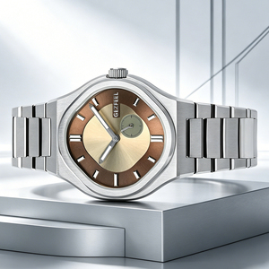 Reloj Mecánico de Cuerda Automática para Hombre, con Caja Irregular de Acero Inoxidable 316, Correa de Acero Inoxidable, Esfera Grabada y Cristal de Zafiro - Product Image 6