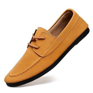 รองเท้าหนังผู้ชายทรงกลมแบบผูกเชือก สไตล์ลำลองสำหรับธุรกิจ พื้นยางนุ่ม รุ่นใหม่ประจำฤดูใบไม้ร่วง - Product Image 5