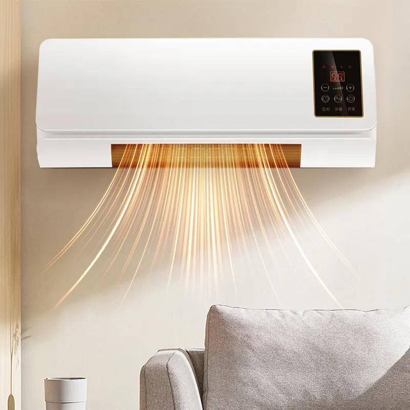 2000W Elektrische Kachel Airconditioner Combo Muur Gemonteerde Kamer Kachels Afstandsbediening Ruimte Warm Verwarming Ventilator Voor Thuiskantoor