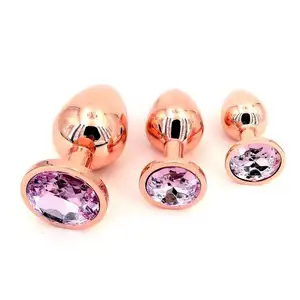 3 Pcs Set Crystal Metal Anal Butt Plug Jewelry Anal Plug Adult Sex Toy For Woman And Men Anal Play Sex Product%