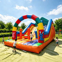 Fabrikpreis Große Aufblasbare Rutsche aus PVC in Gewerbequalität, Buntes Hüpfburg-Set für Kinder-Outdoor-Partys und Vermietung