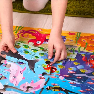 Jigsaw Puzzle Anak-anak Kustom Kualitas Tinggi 100 Bagian Permainan Puzzle Kustom untuk Anak-anak