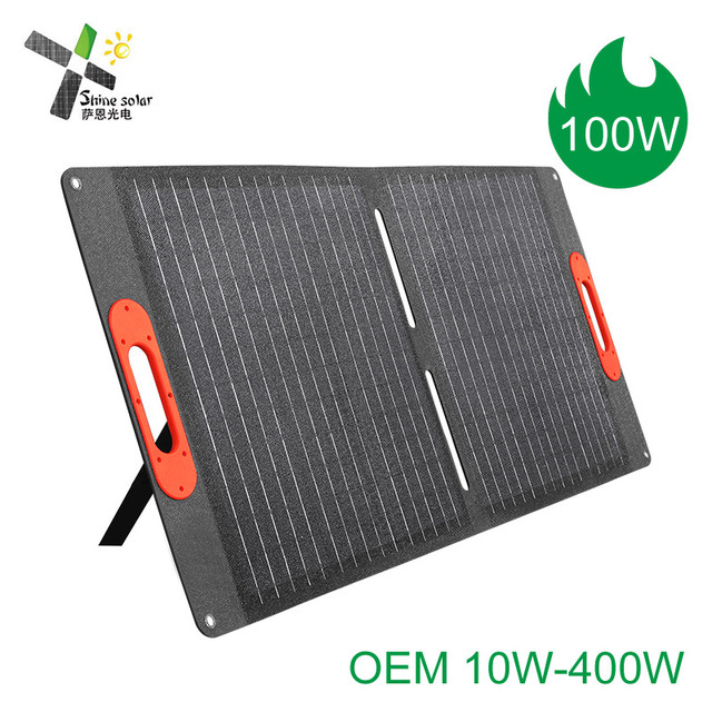 Waterproof 100W 200W 300W 400W Portable Foldable Solar Panel for Power Station Camping 18V 24v 36V Pannello Solare Portable