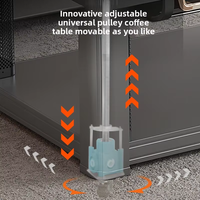 Table basse en céramique chauffante au graphène de 1,38 m avec contrôle intelligent 1000W, table cheminée à chauffage rapide pour salon