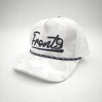 Casquettes de baseball noires personnalisées à 5 panneaux avec broderie structurée découpée au laser et trou perforé Casquette de papa à séchage rapide