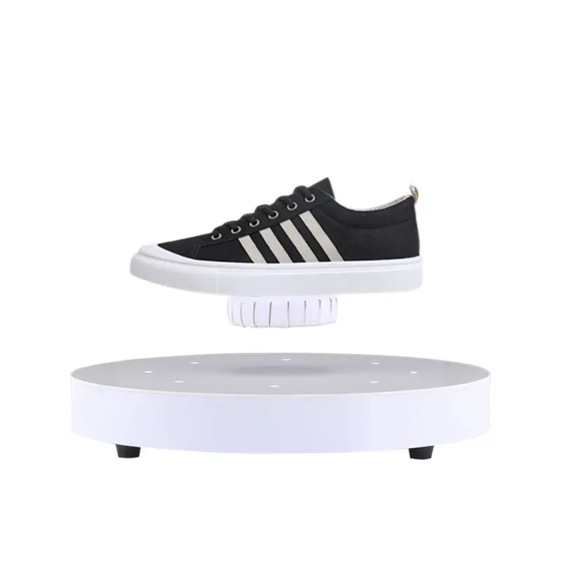 Yeni ürün 360 manyetik seyyar ekran döner cihazlar levitating sneaker ayakkabı vitrin rafı standı askıya ekran