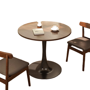 American <strong>Tulip</strong> Wooden Round Multi-functional Coffee <strong>Table</strong> with Side <strong>Table</strong> and Chair Combination for Living Room Home Use - Product Image 1