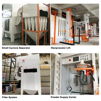 Machine de revêtement en poudre d'aluminium portable GH automatique et manuelle avec four de cuisson, pompe et pistolet de pulvérisation électrostatique, origine Guangdong