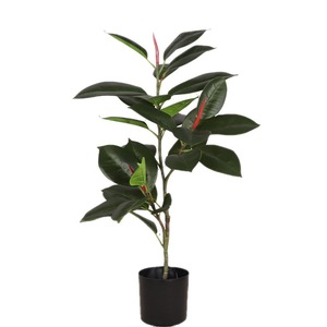Bonsaï artificiel en caoutchouc Qihao, grand ficus à 3 branches, haute simulation, plante décorative d'intérieur et d'extérieur - Product Image 5