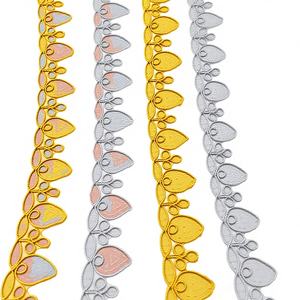 Soft Polyester/Cotton Metallic Net Sequence Embroidery Rhinestone Lace Smooth Touch Bridal Wear Lehenga Decoration Bulk Export - Product Image 1