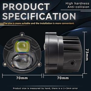 Phares de moto LED ronds super lumineux 35W, projecteur 6000K, ampoule H4, 3500LM, 12V, montage universel, tout-terrain - Product Image 4