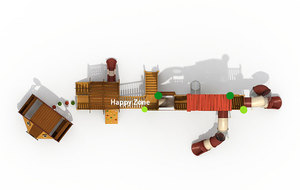 Structure <span class=keywords><strong>de</strong></span> jeu <span class=keywords><strong>en</strong></span> <span class=keywords><strong>bois</strong></span> commerciale avec mur d'escalade, toboggan et bac à sable pour les crèches et les écoles maternelles, utilisation <span class=keywords><strong>en</strong></span> extérieur, 3-12 ans, 20 enfants - Product Image 2