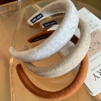 Headband Wol Tweed Musim Gugur dan Musim Dingin Liwu, Gaya Baru, untuk Wanita, untuk Mencuci Muka dan Mengikat Rambut