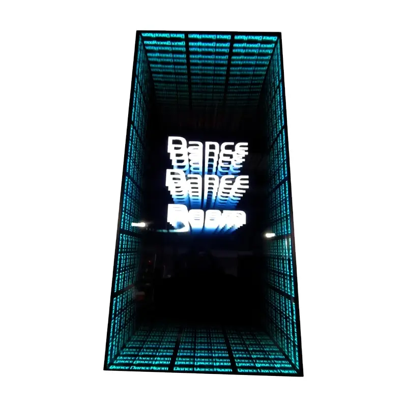 Luci cornice per finestra specchio Tunnel Light 3D LED Infinity Wall Mirror Lamp espositori pubblicità Light box