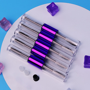 Tube à lèvres vide double tête en PETG, couleur personnalisée, impression sérigraphique, emballage transparent de luxe portable, marque <span class=keywords><strong>KAIJIN</strong></span> - Product Image 1