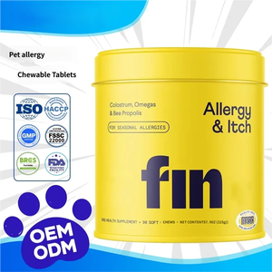 Complément alimentaire OEM pour chiens contre les démangeaisons et les allergies, sous forme de friandises molles en boîte, soutient l'immunité avec colostrum, curcuma et FOS pour animaux de compagnie - Product Image 6
