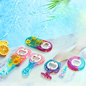 Kit de moule en résine pour ouvre-bouteille, ouvre-bouteille de bière et de vin, moule en silicone pour résine époxy, outil créatif de bricolage - Product Image 2