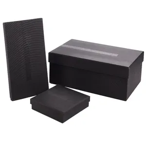Wholesale Print Packaging Jewelry Clothes Cover Paper Gift Box Black Shoes Box Heaven And Earth Cover The Cardboard Box