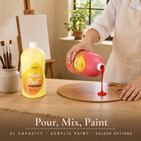 Peinture acrylique 2L en gros, flacon grande capacité, pigment de couleur acrylique, approvisionnement direct