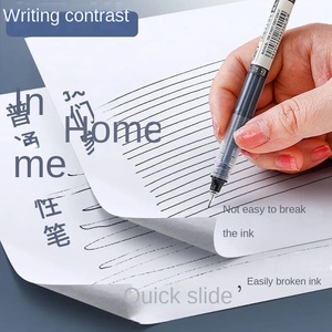 Penna a sfera liquida diretta all'ingrosso ad asciugatura rapida nero blu rosso Gel penna con grande capacità 0.5mm spazzola di plastica cancelleria per studenti - Product Image 4
