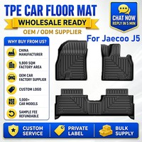 Tapis de sol complets 5D en TPE SONSANG pour Jaecoo J5 RHD, vente en gros d'usine OEM, tapis de voiture personnalisés toutes saisons, imperméables, ensemble complet