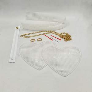 Hojas <span class=keywords><strong>de</strong></span> lona <span class=keywords><strong>de</strong></span> malla <span class=keywords><strong>de</strong></span> plástico para tejer, malla tejida para manualidades, accesorios para bolsos, suministros para hacer bolsos, herramienta para recortar bolsas Hok DIY - Product Image 4